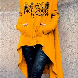 Pick Your Poison Halloween Irregular/ High-Low Style Hoodie